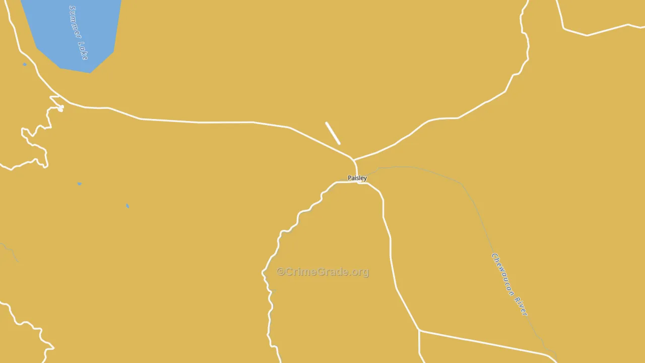 Paisley, OR Map of Murder Rates
