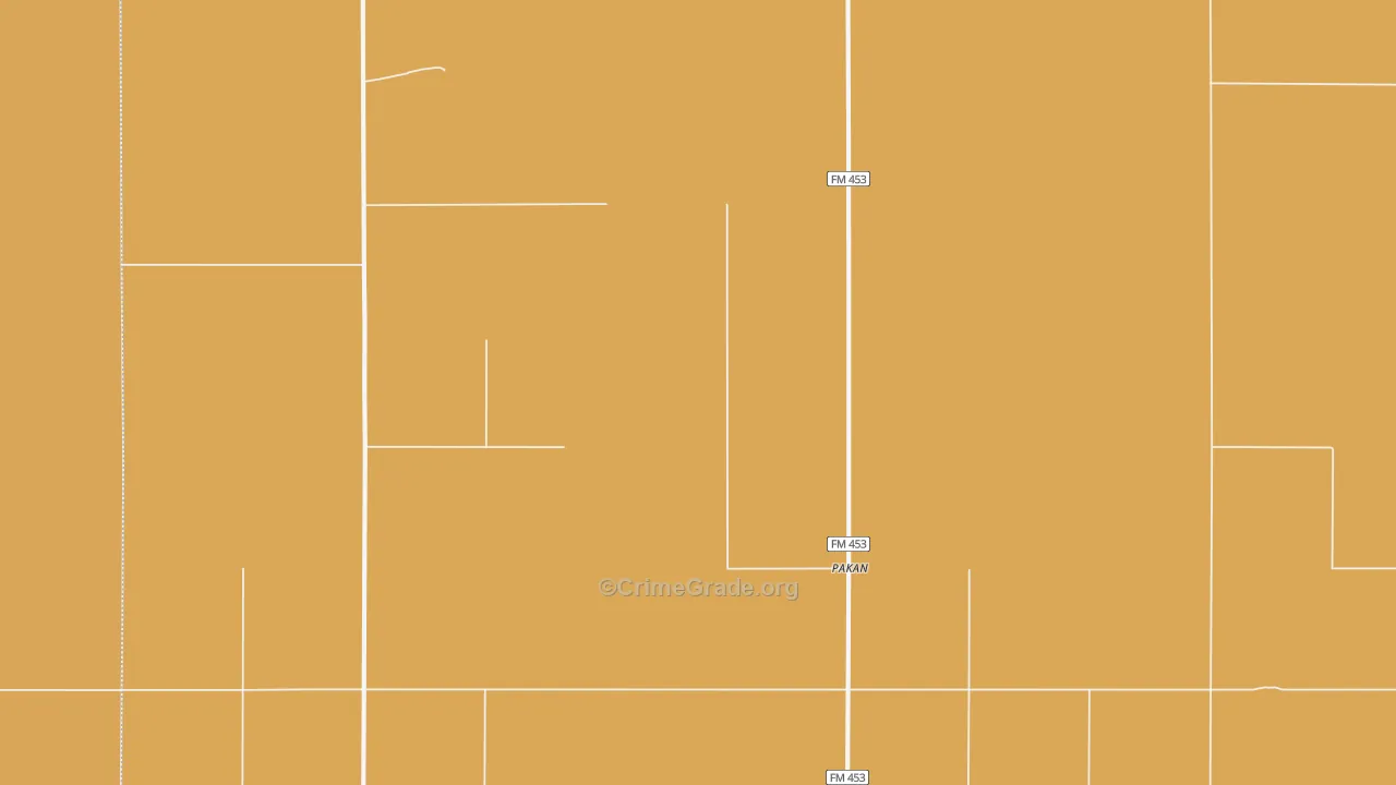 Pakan, TX Map of Murder Rates