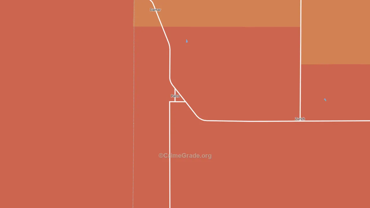 Palco, KS Map of Murder Rates