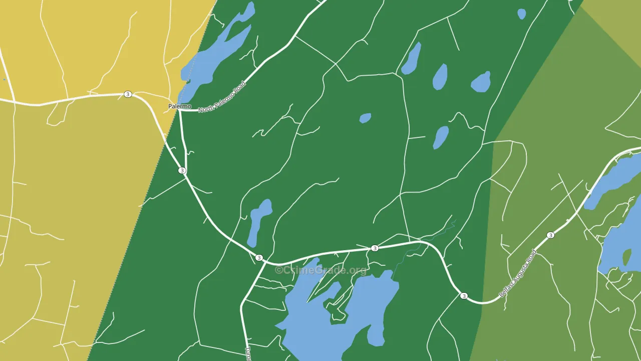 Palermo, ME Map of Murder Rates