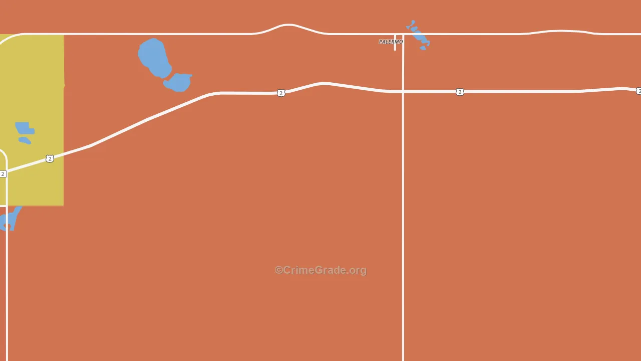 Palermo, ND Map of Murder Rates