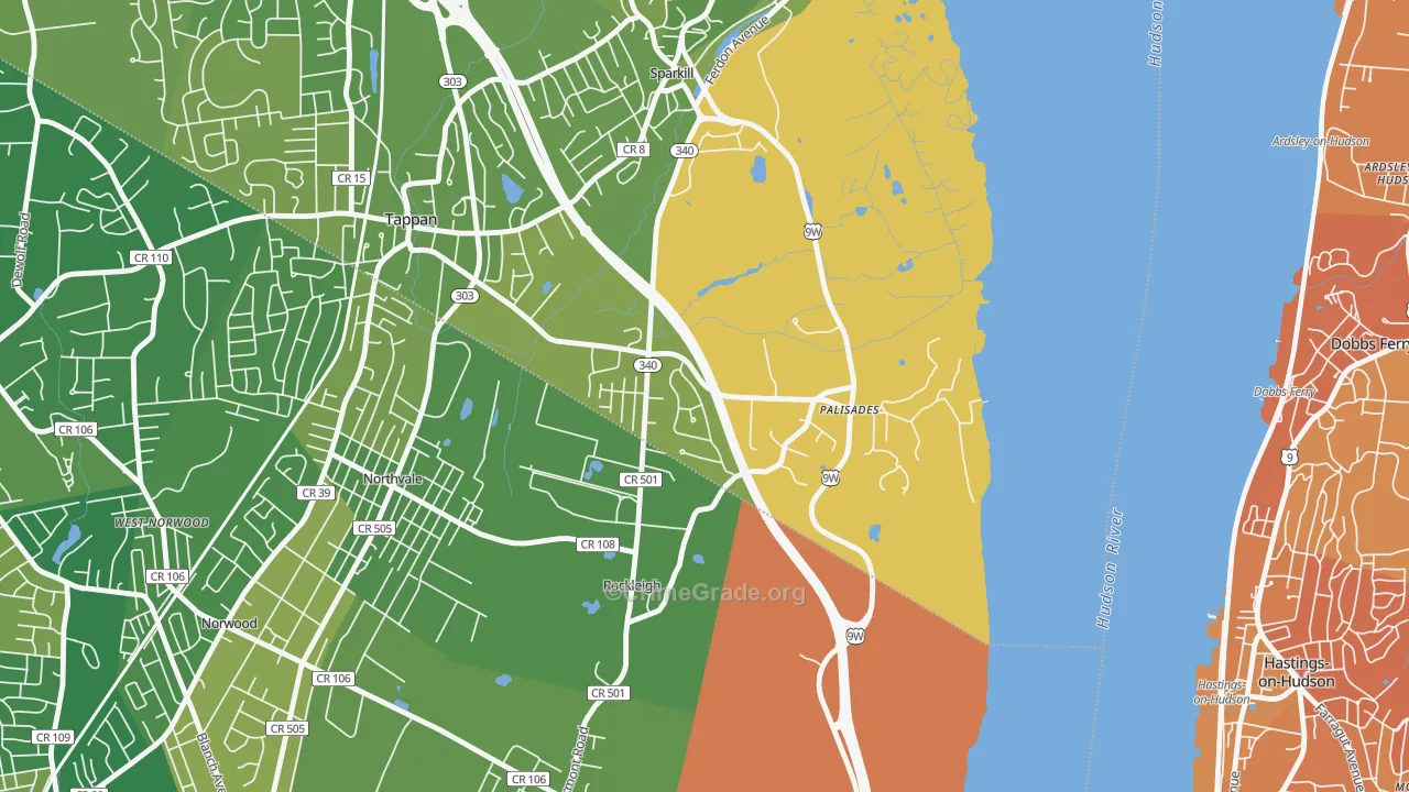 Palisades, NY Map of Murder Rates