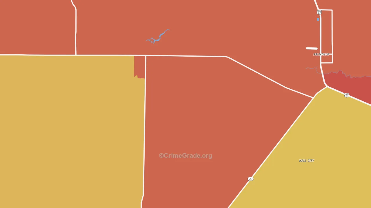 Palmdale, FL Map of Murder Rates