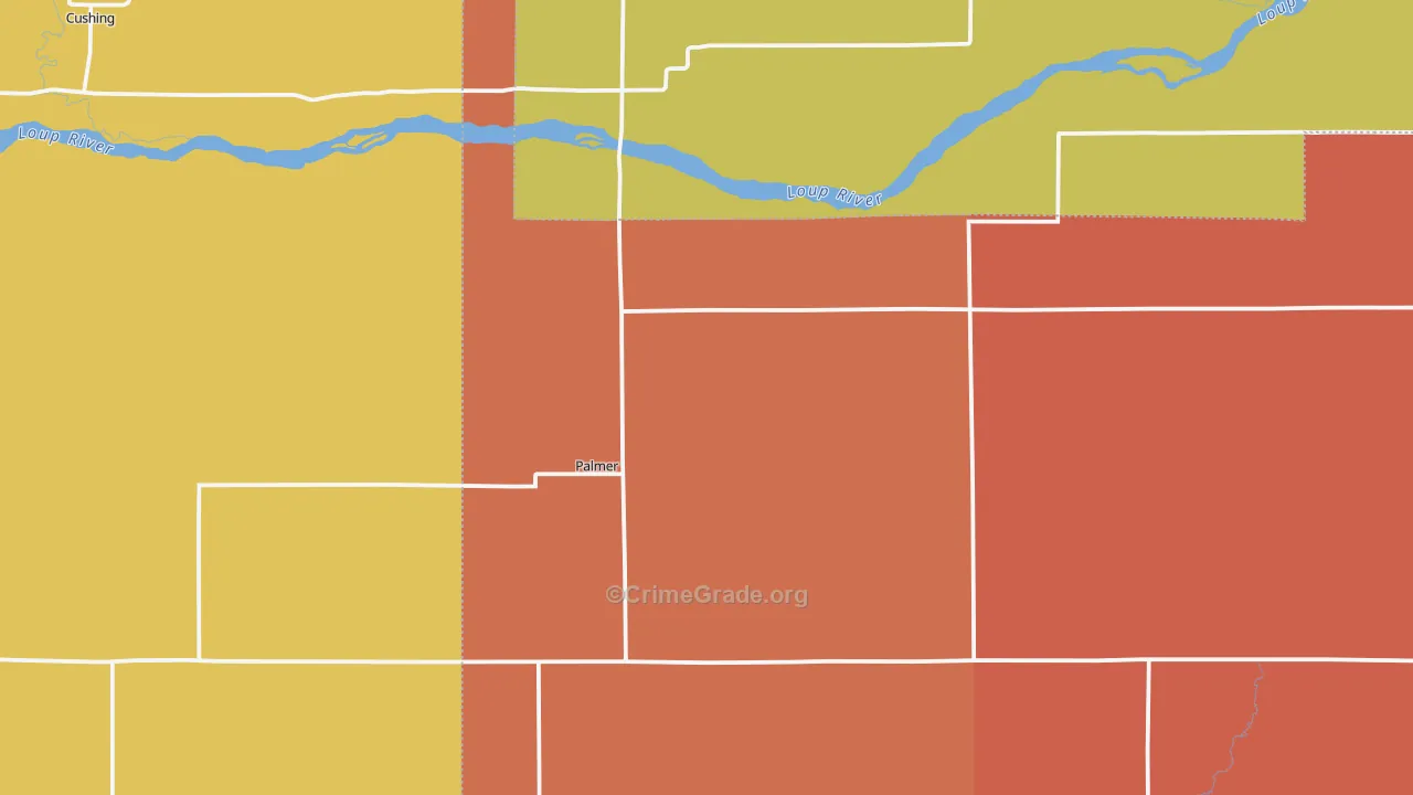 Palmer, NE Map of Murder Rates