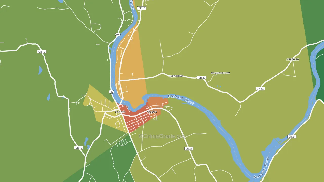 Palmer, NY Map of Murder Rates