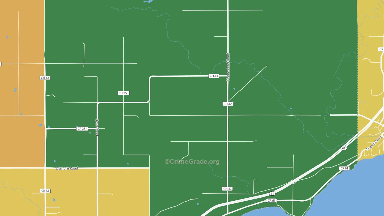 Palmers, MN Map of Murder Rates