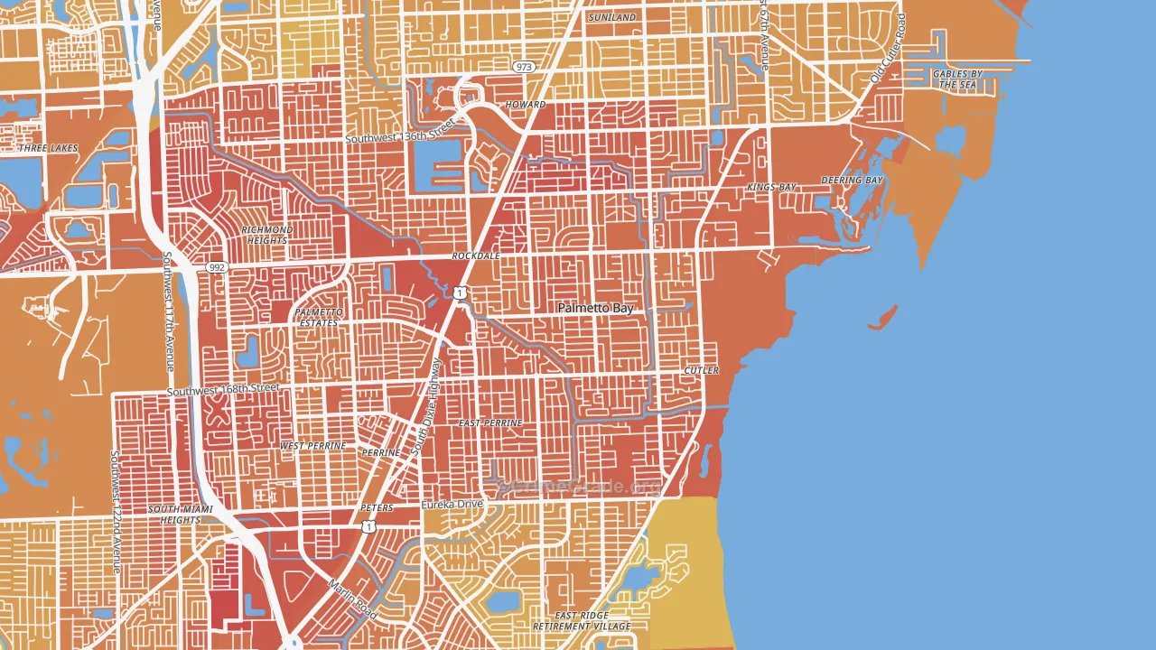Palmetto Bay, FL Map of Murder Rates