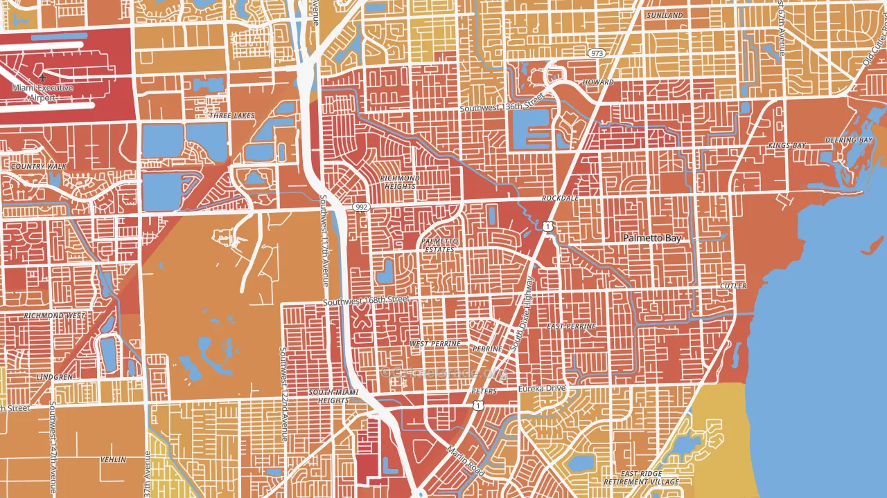 Palmetto Estates, FL Map of Murder Rates