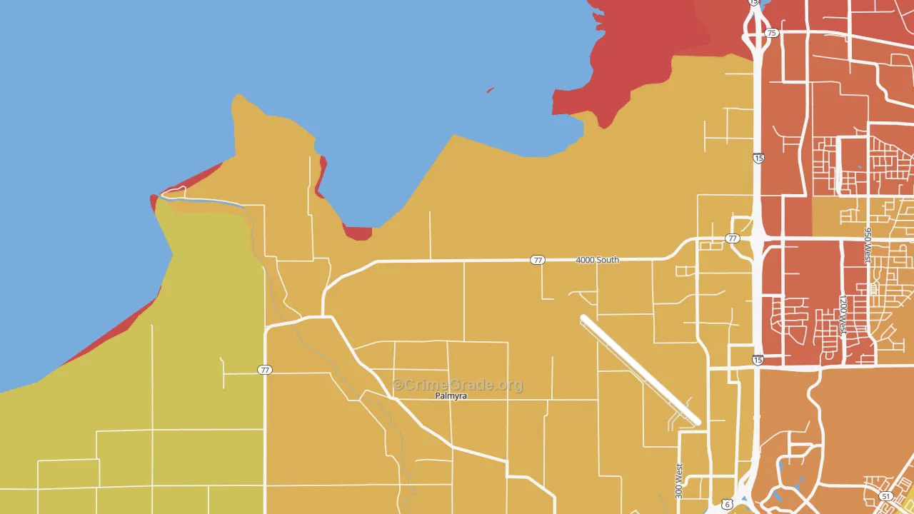 Palmyra, UT Map of Murder Rates