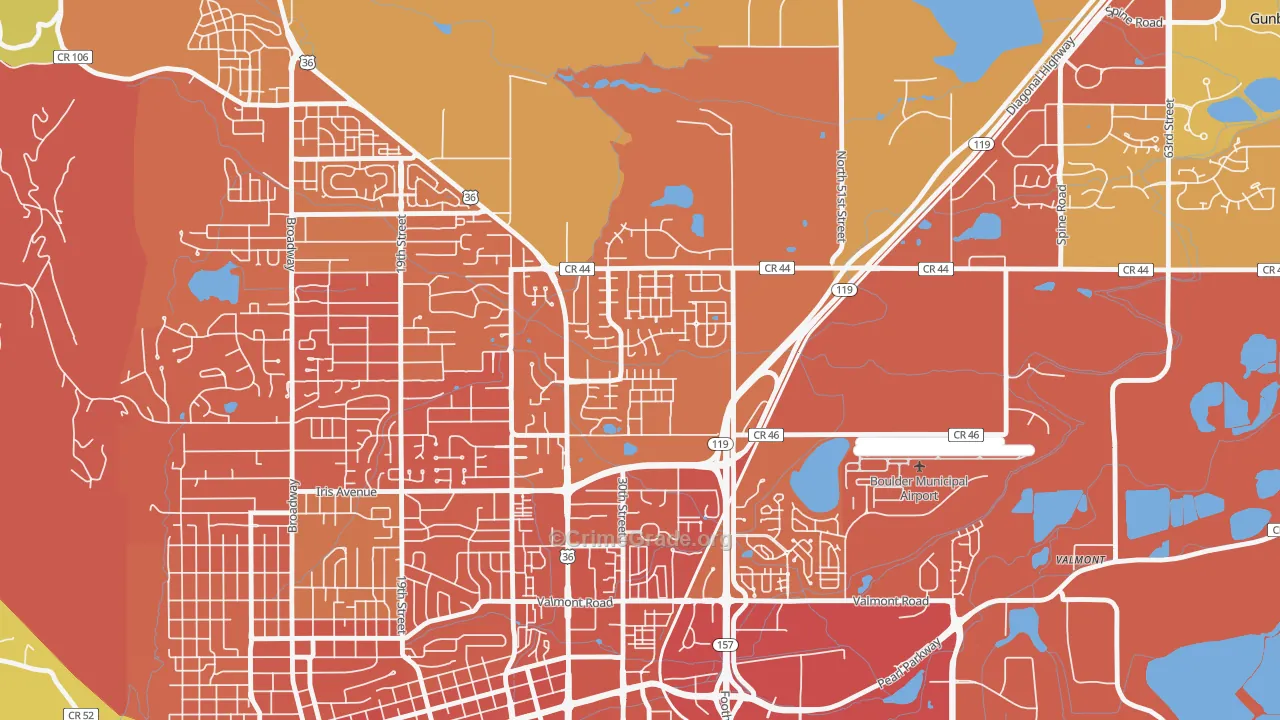 Palo Park, Boulder, CO Map of Murder Rates