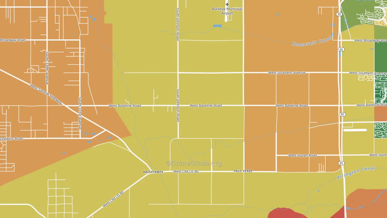 Palo Verde, AZ Map of Murder Rates