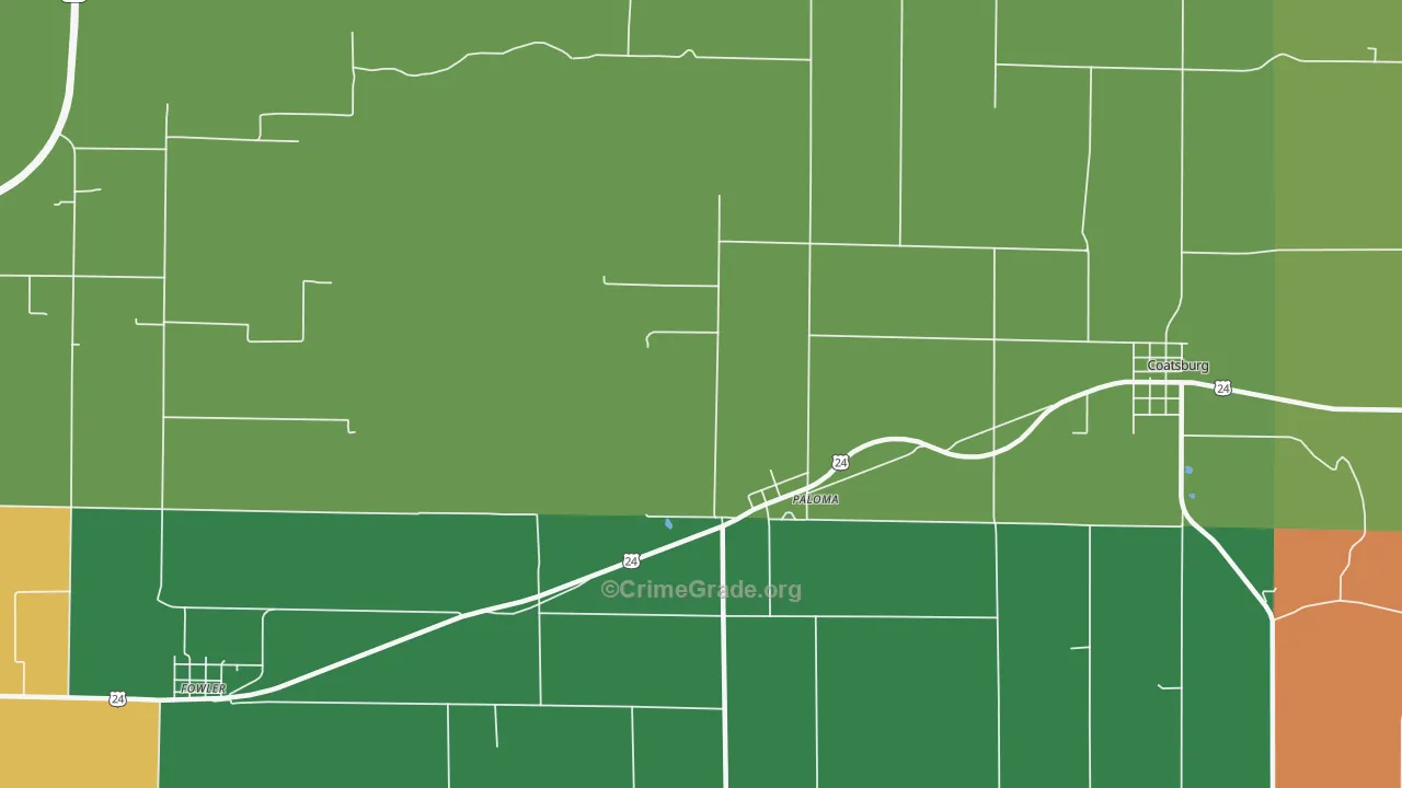 Paloma, IL Map of Murder Rates