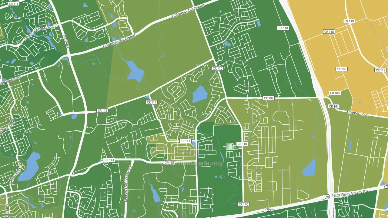 Paloma Lake, Round Rock, TX Map of Murder Rates