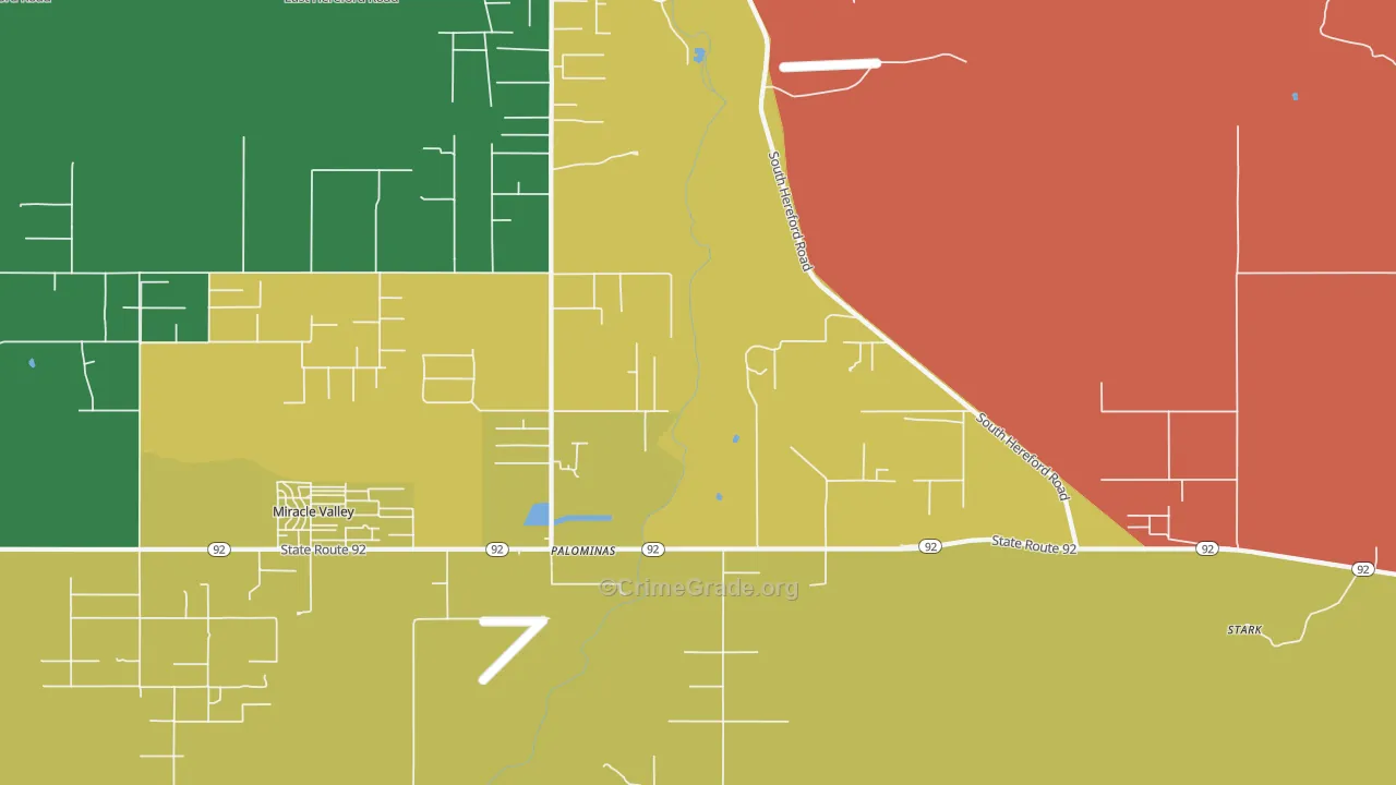 Palominas, AZ Map of Murder Rates