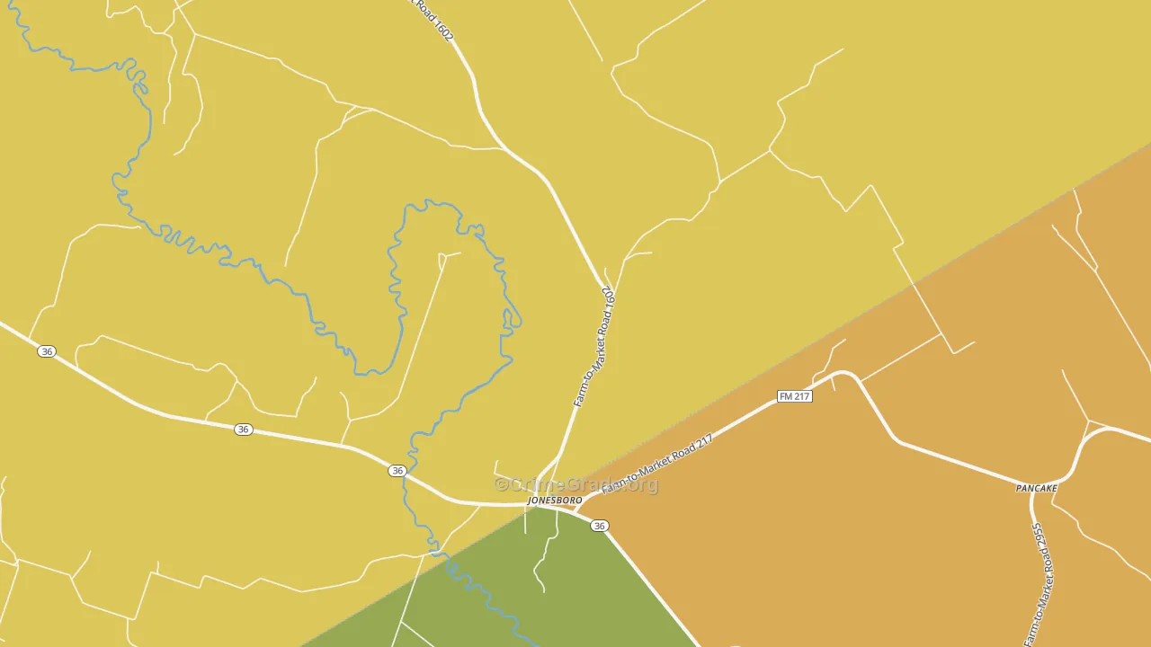 Pancake, TX Map of Murder Rates