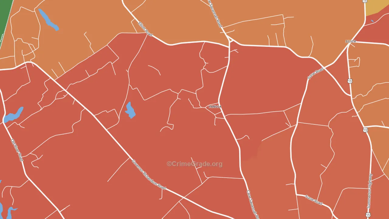 Panola, SC Map of Murder Rates