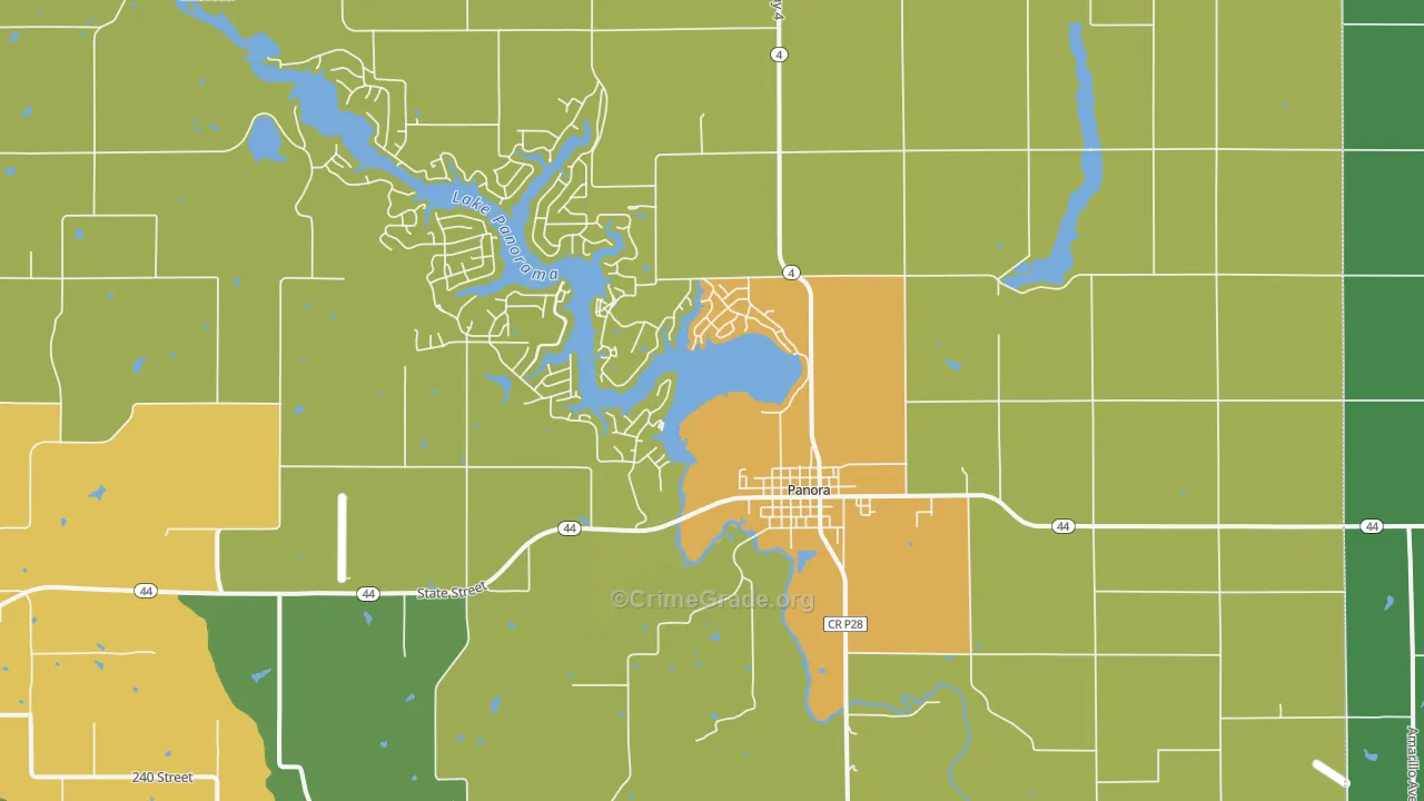Panora, IA Map of Murder Rates