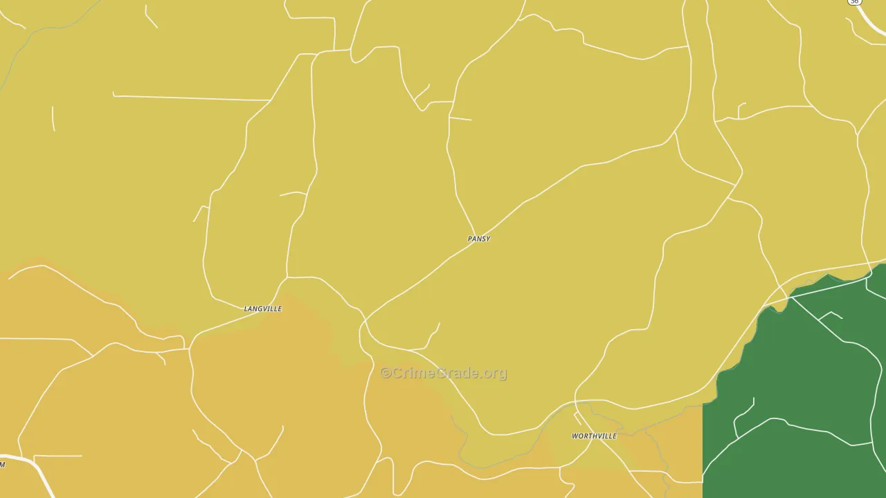 Pansy, PA Map of Murder Rates