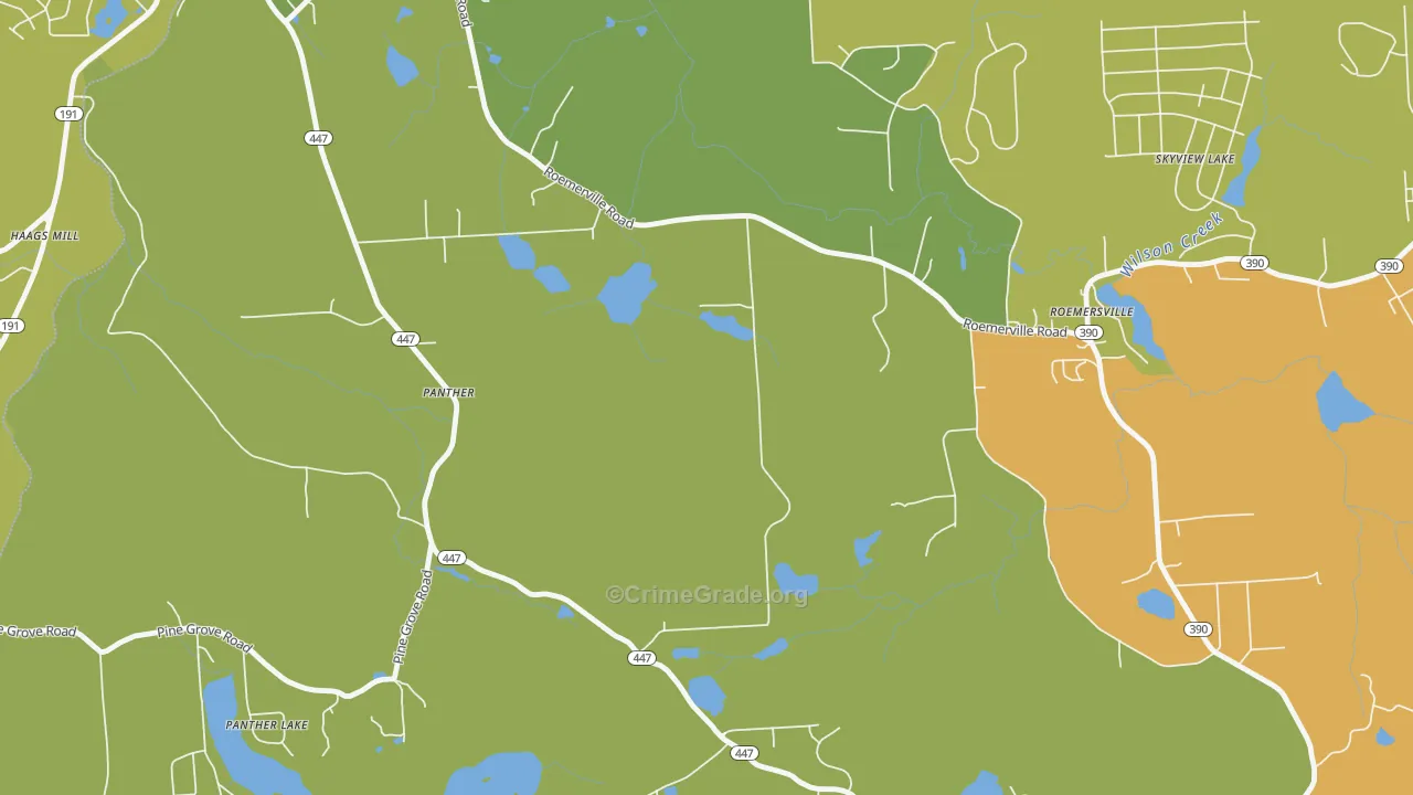 Panther, PA Map of Murder Rates