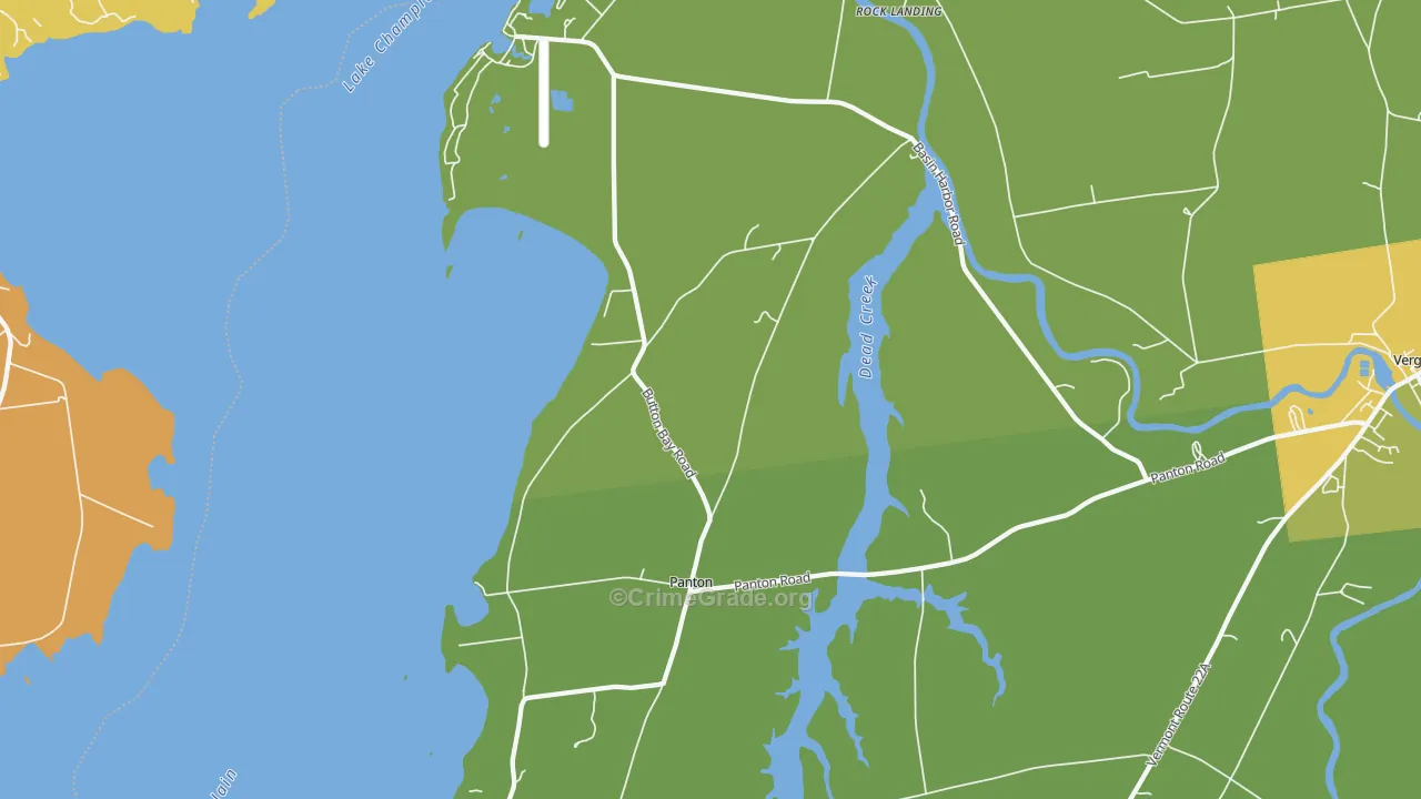 Panton, VT Map of Murder Rates