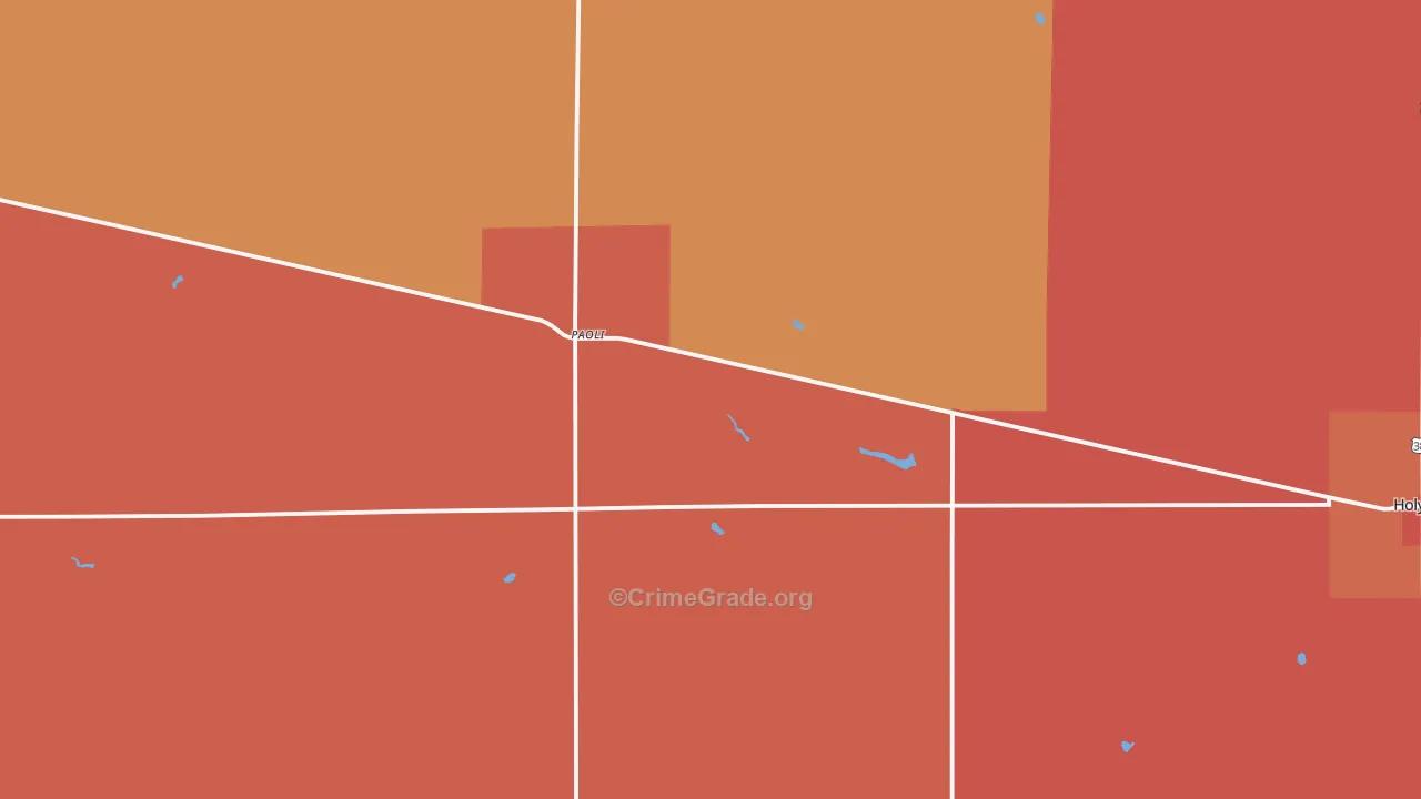 Paoli, CO Map of Murder Rates