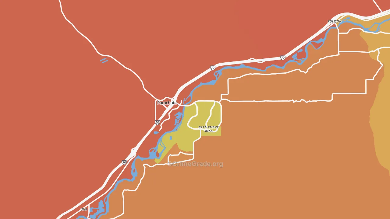 Parachute, CO Map of Murder Rates