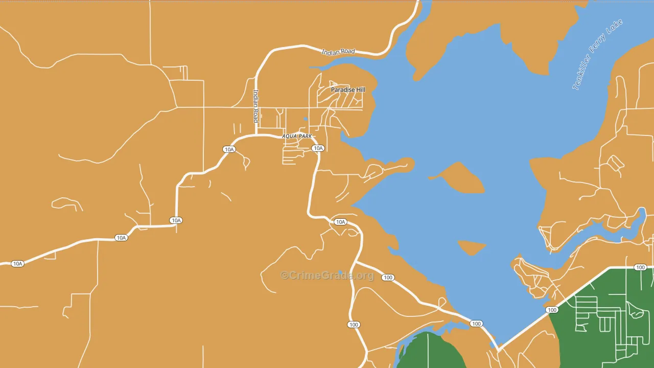 Paradise Hill, OK Map of Murder Rates