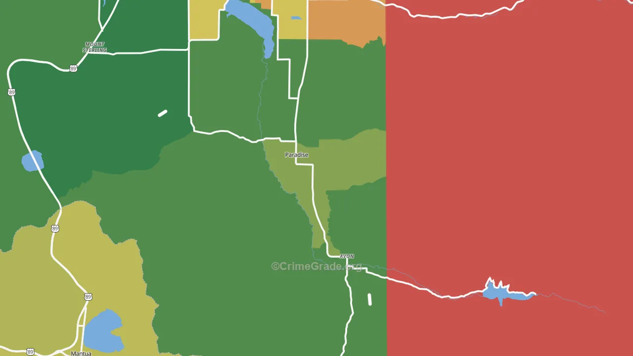 Paradise, UT Map of Murder Rates