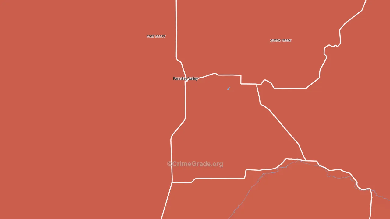 Paradise Valley, NV Map of Murder Rates