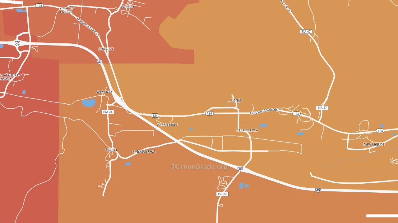 Paraje, NM Map of Murder Rates
