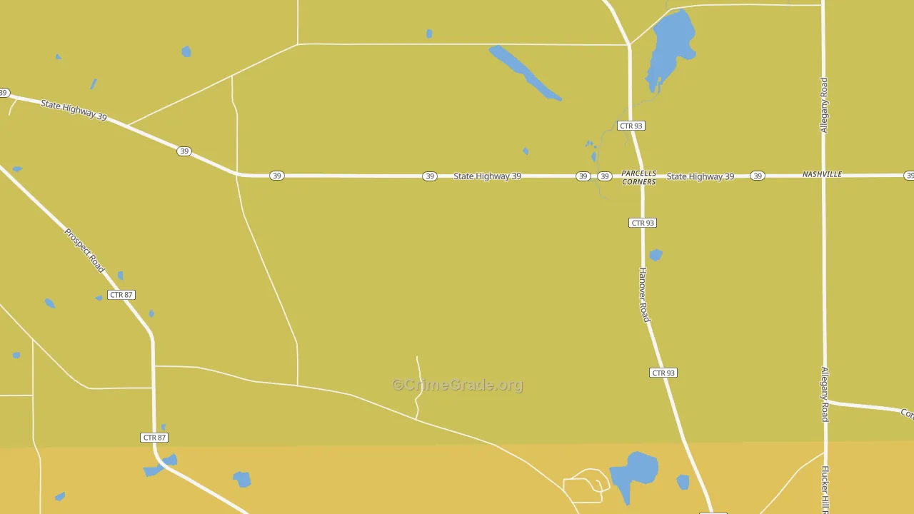 Parcells Corner, NY Map of Murder Rates