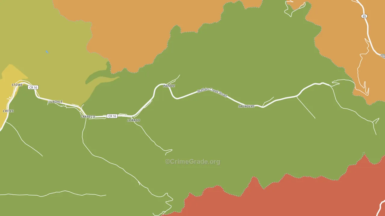 Pardee, WV Map of Murder Rates