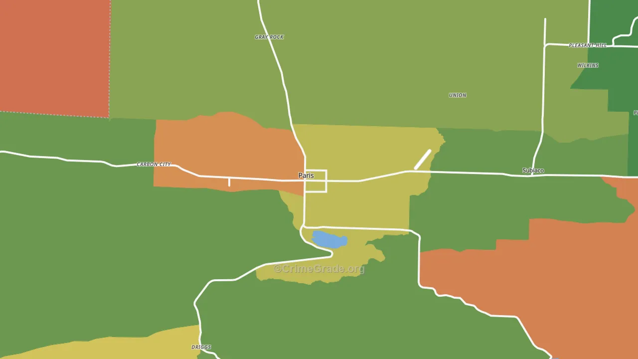 Paris, AR Map of Murder Rates
