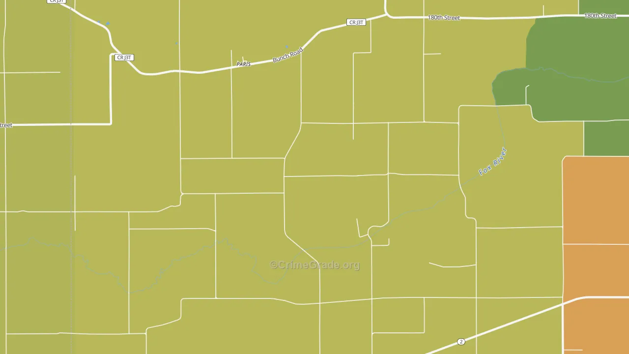 Paris, IA Map of Murder Rates