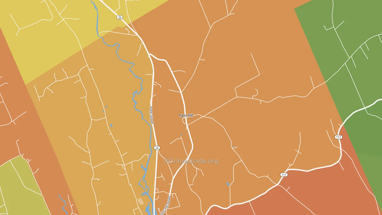 Paris, ME Map of Murder Rates