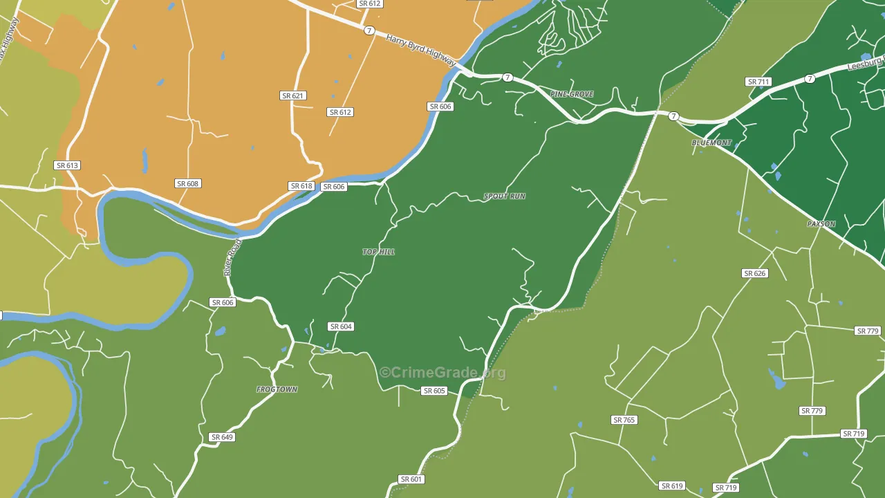 Paris, VA Map of Murder Rates