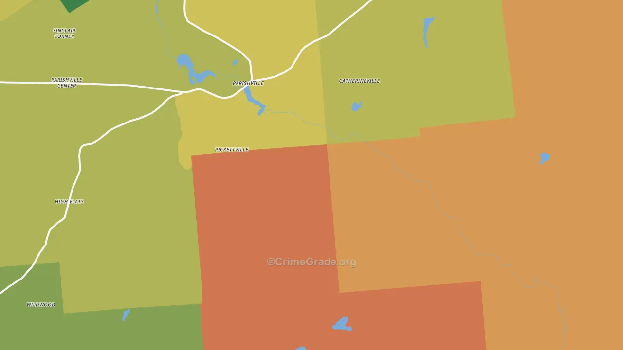 Parishville, NY Map of Murder Rates