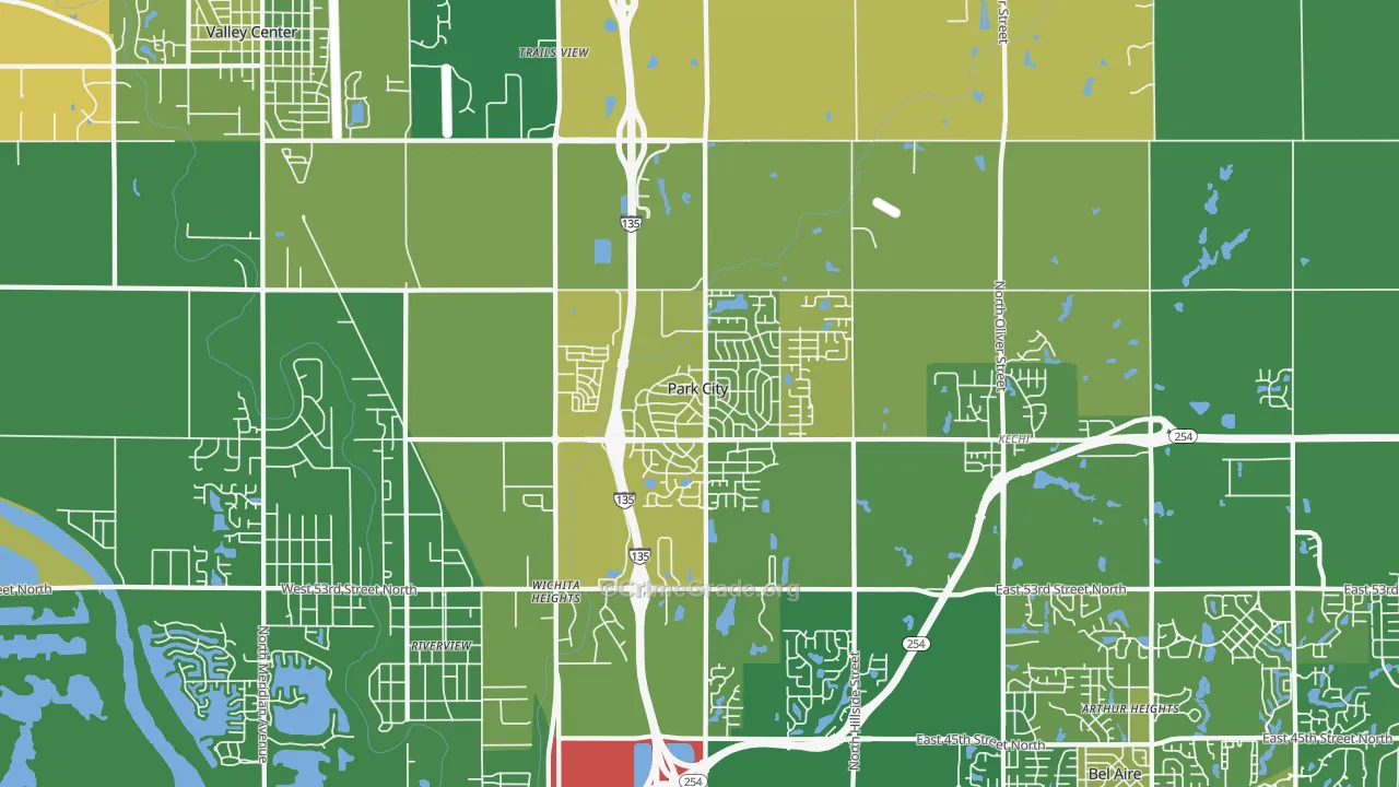 Park City, KS Map of Murder Rates