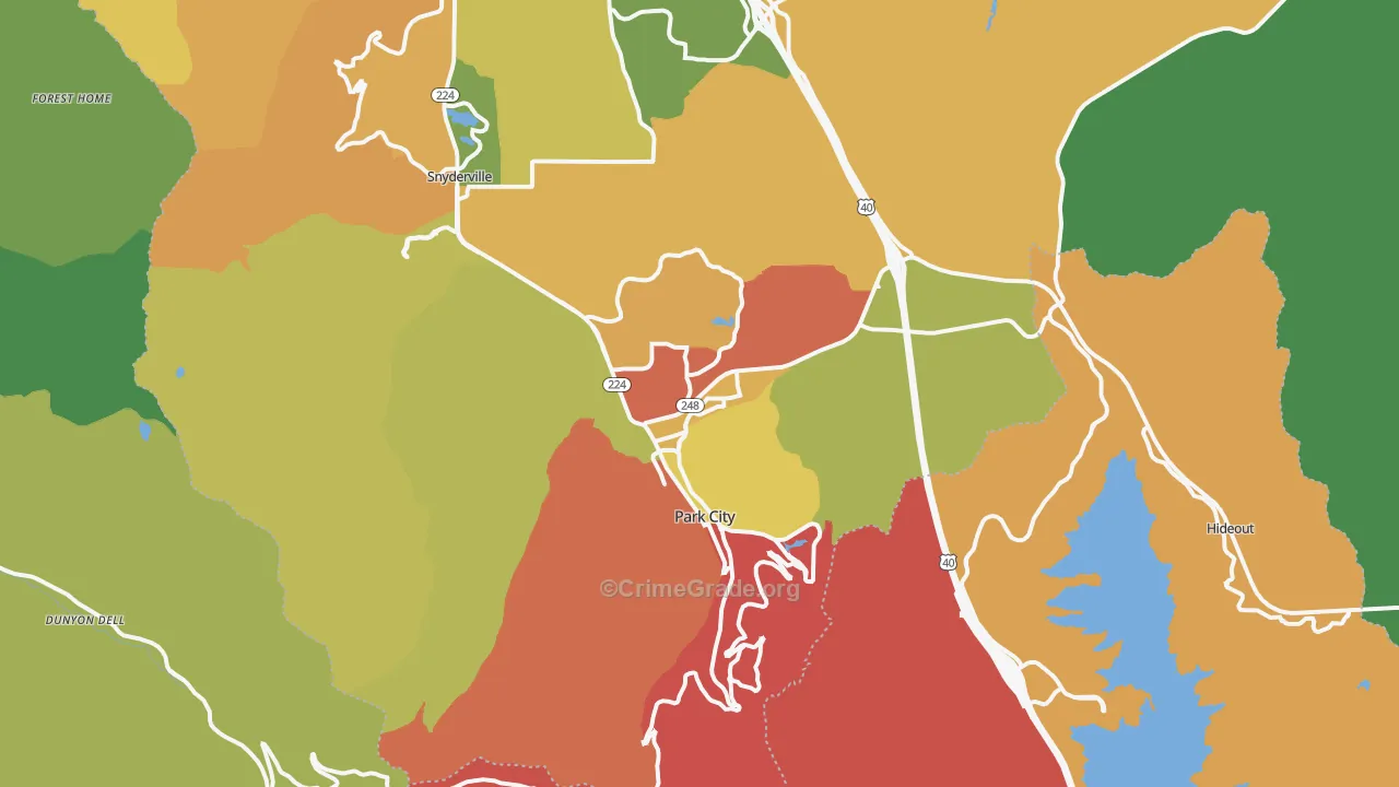 Park City, UT Map of Murder Rates