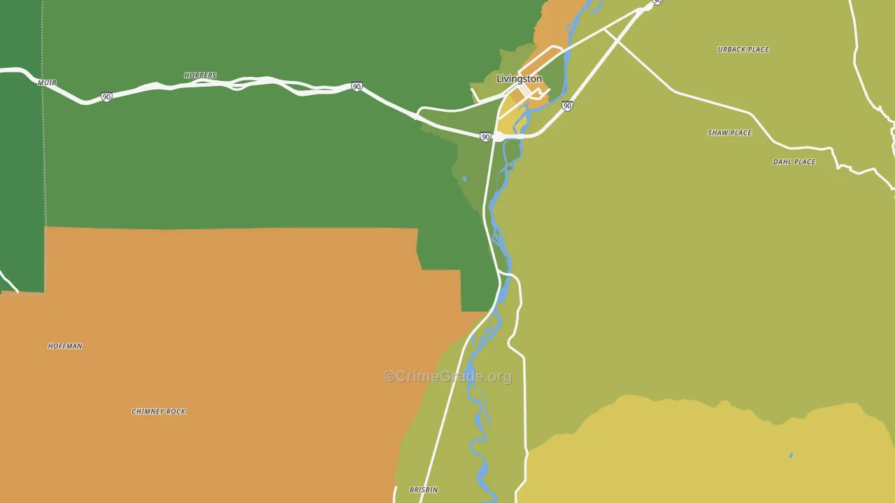 Park County, MT Map of Murder Rates