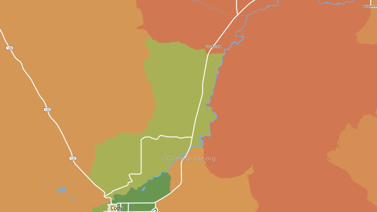 Park County, WY Map of Murder Rates