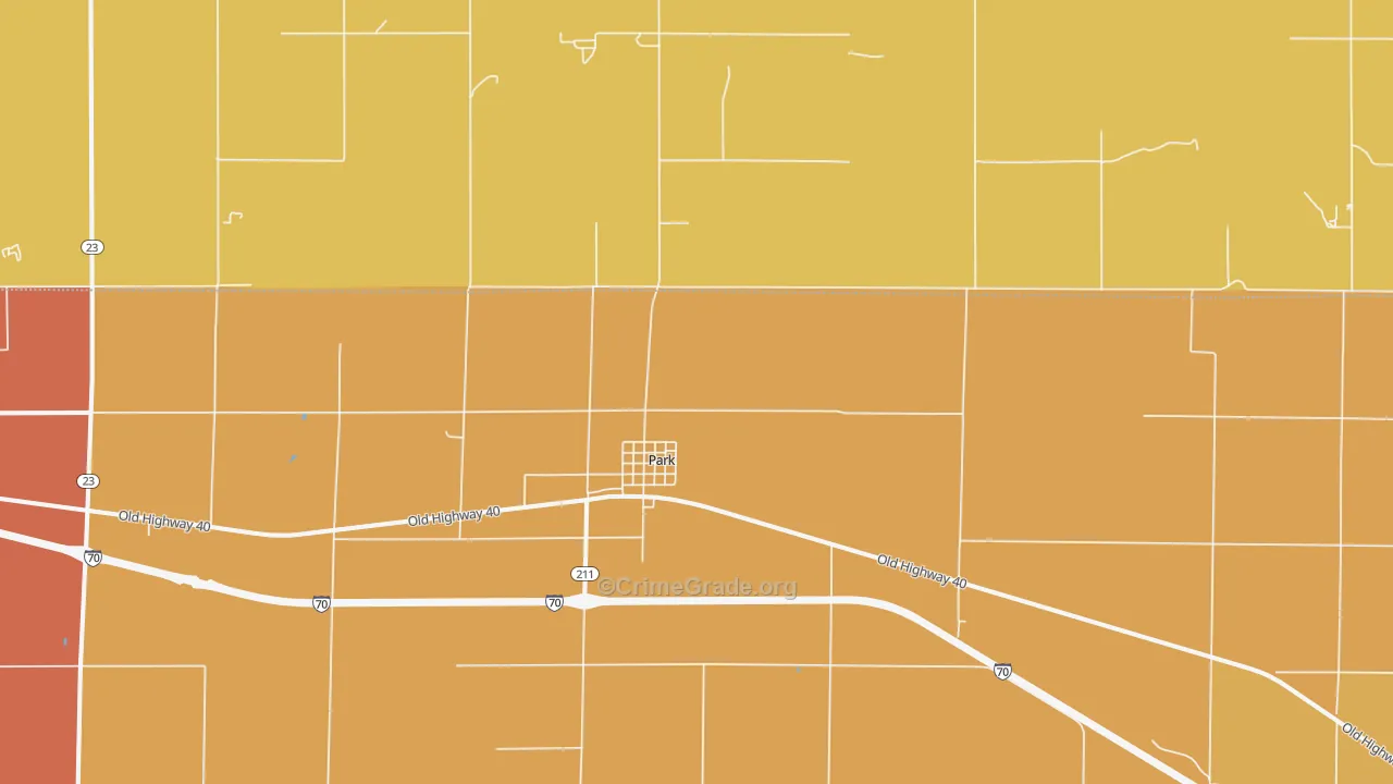 Park, KS Map of Murder Rates