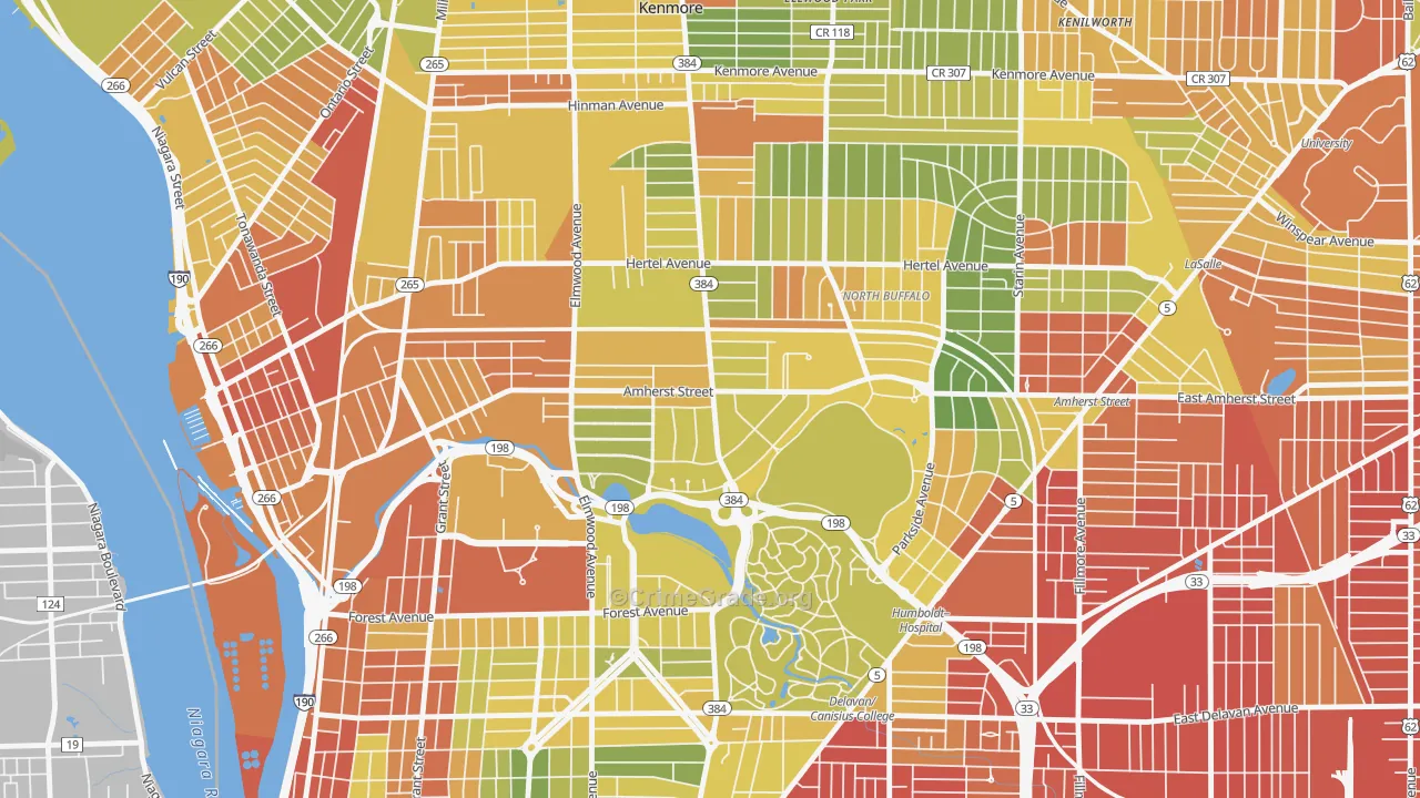 Park Meadow, Buffalo, NY Map of Murder Rates