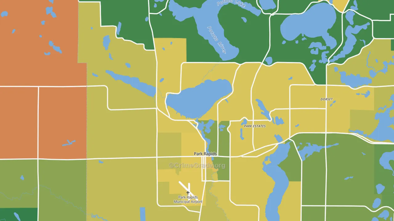 Park Rapids, MN Map of Murder Rates