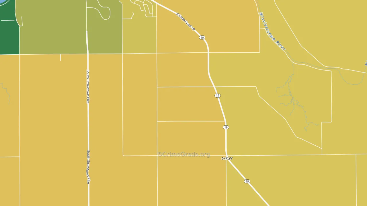 Park View Heights, IN Map of Murder Rates