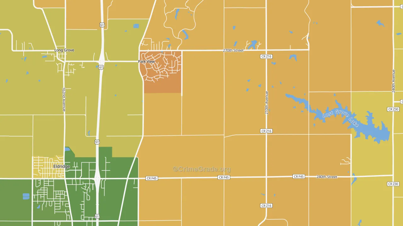 Park View, IA Map of Murder Rates