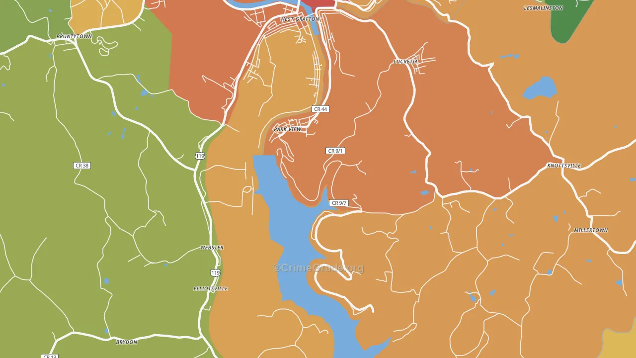 Park View, WV Map of Murder Rates