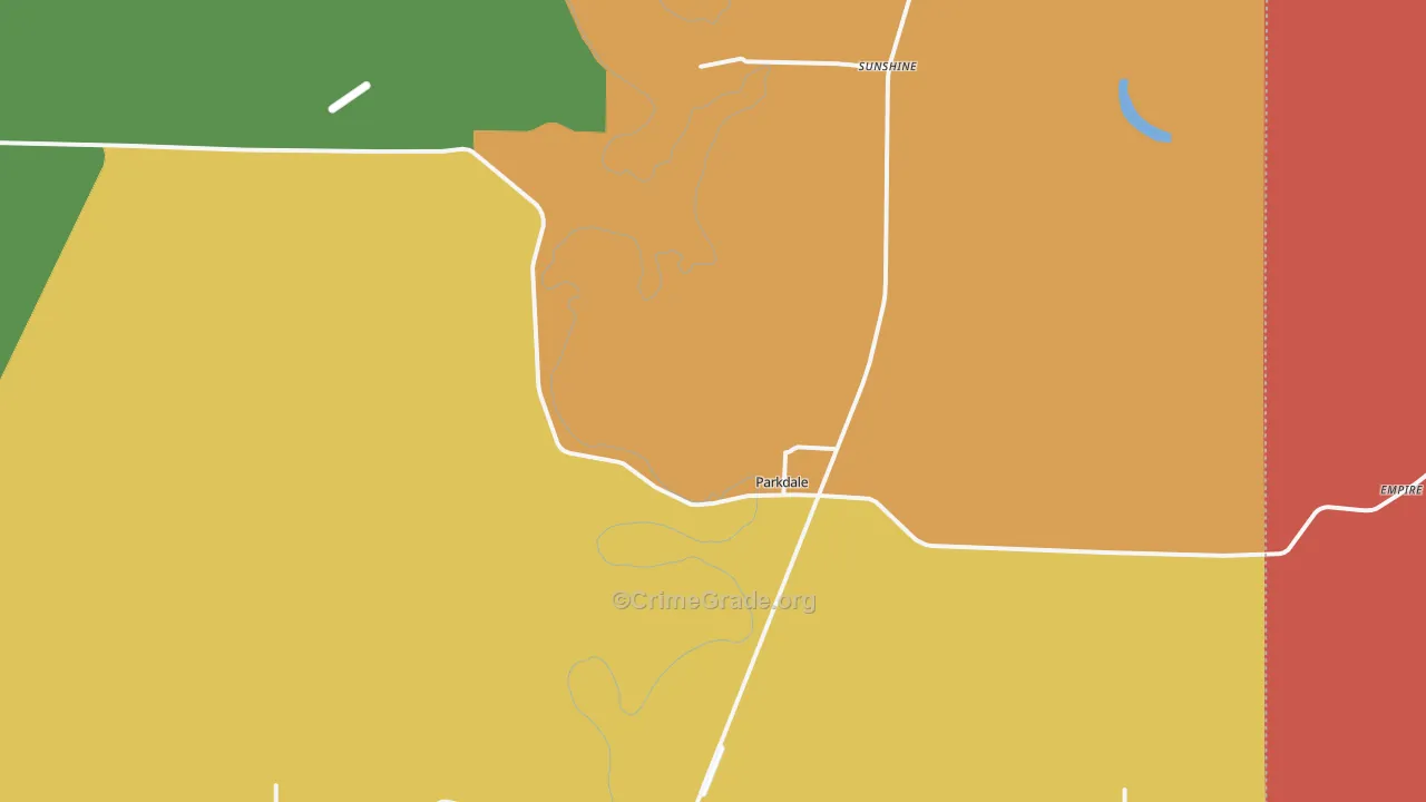 Parkdale, AR Map of Murder Rates