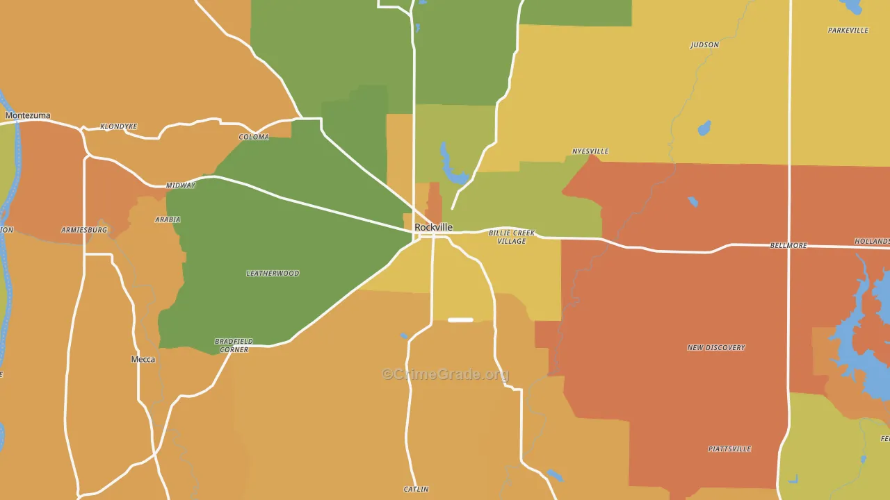 Parke County, IN Map of Murder Rates