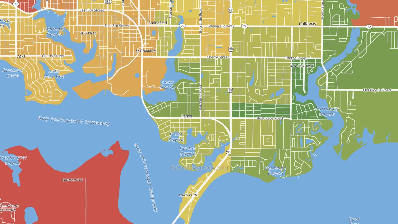 Parker, FL Map of Murder Rates